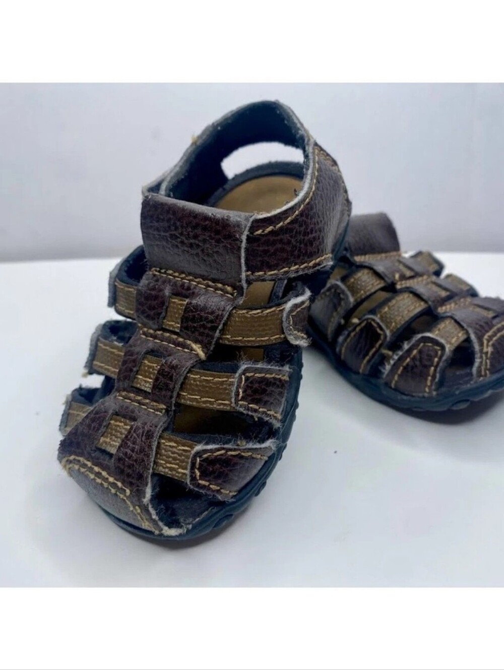 Kids Brown Fisherman Sandals - Casual Closed-Toe